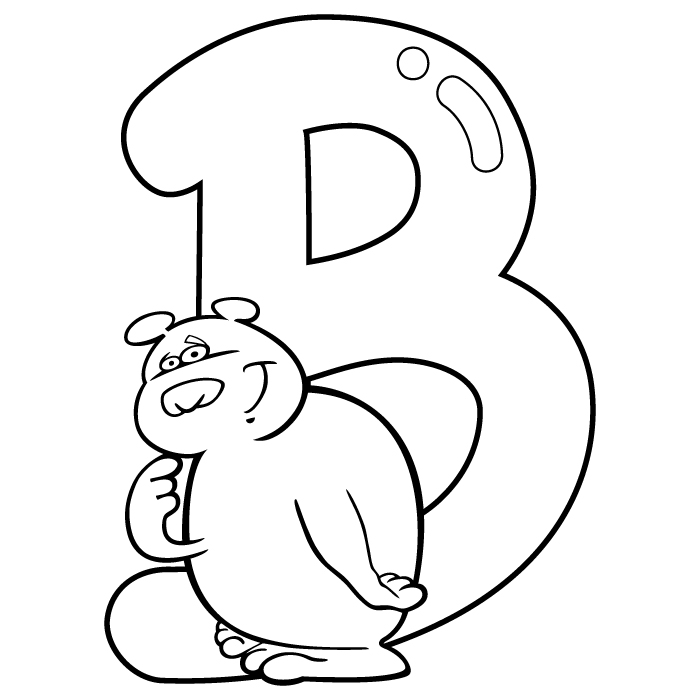 Coloring Letter B