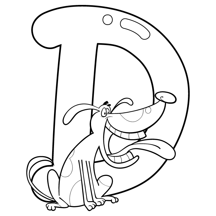 Coloring Letter D