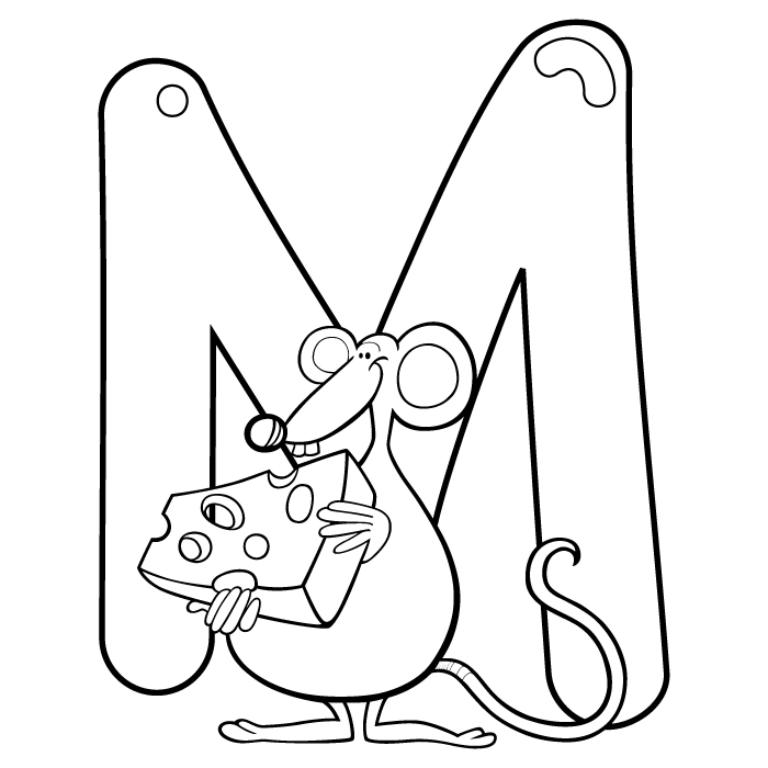 Coloring Letter M