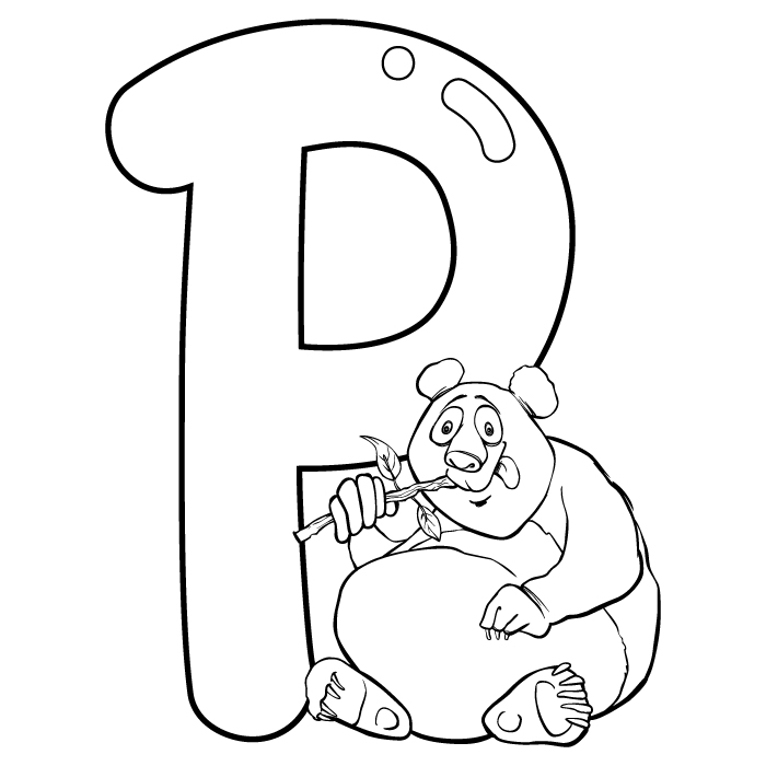 Coloring Letter P